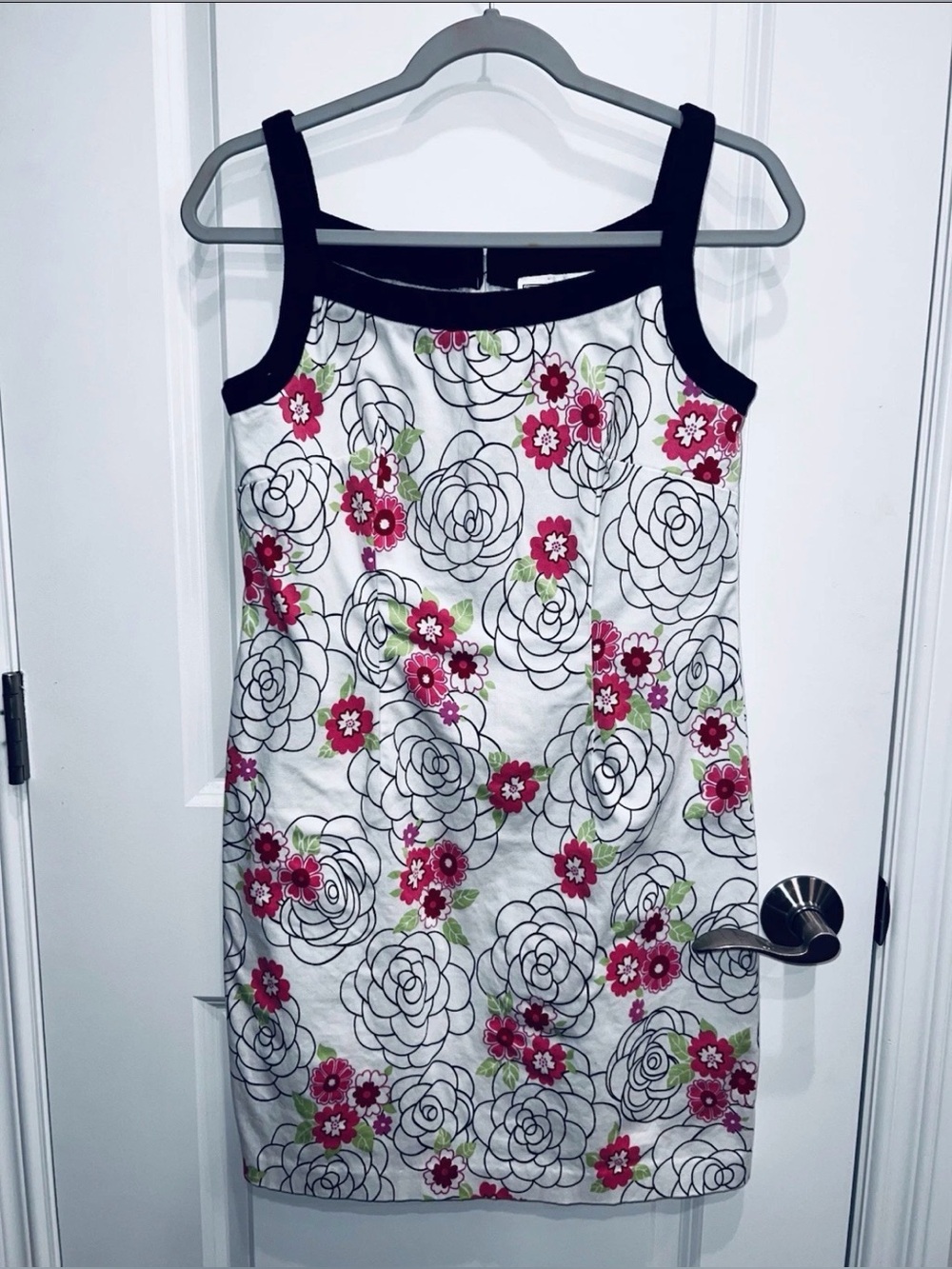 DBY Ltd Woman’s Y2K Sleeveless Floral Sheath Dress Size 11/12 Abstract